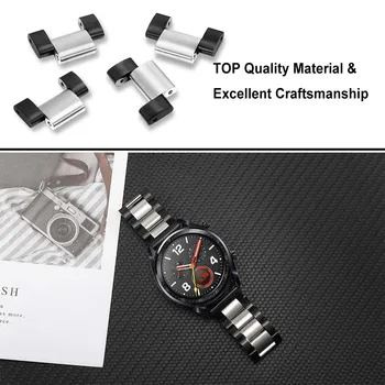 Nerūdijančio Plieno Watchband + Nuorodą Valiklis Huawei Žiūrėti GT /GT Aktyvus /GT Elegantiška / Pro / Garbės Magija Greito Atleidimo Juosta Dirželis