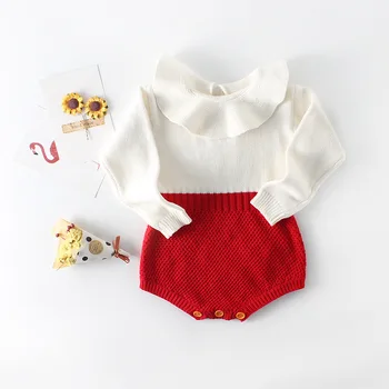 New baby kūdikiams megztas megztinis romper ilgas rankovėmis mergaičių naujagimių kūno dėvėti drabužiai