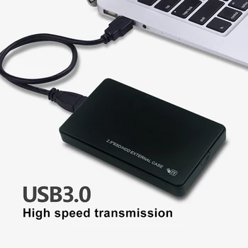 Nešiojamas HDD Case 2.5 colių SATA į USB 3.0 Talpyklos 5Gbps Išorės SSD Kietąjį Diską Langelį HD Kietojo disko disko kompiuteris PC