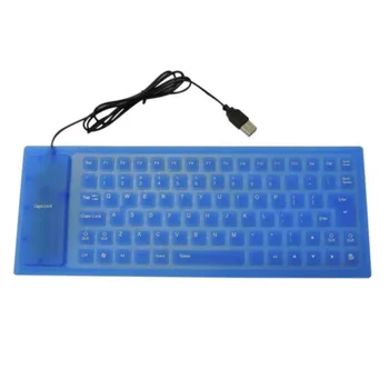 Nešiojamas USB Klaviatūrą, Lankstus, Atsparus Vandeniui, Minkštos Silikono Žaidimų klaviatūrą Planšetinis Kompiuteris Nešiojamas PC1 14128