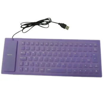 Nešiojamas USB Klaviatūrą, Lankstus, Atsparus Vandeniui, Minkštos Silikono Žaidimų klaviatūrą Planšetinis Kompiuteris Nešiojamas PC1