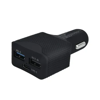Nešiojamų Aukštos Kokybės 3 Port USB Greitas Automobilinis Įkroviklis Parama Qualcomm QC3 Huawei FCPBC1.2 Saugiai Mini Įkroviklis