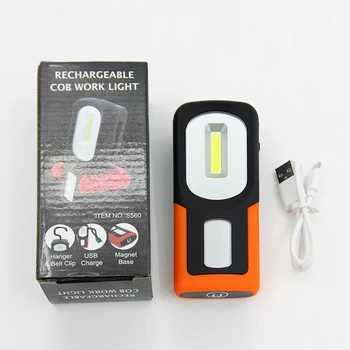 Nešiojamų COB LED Mini Šviesos Darbo Inspekcijos Pagalbos Žibintuvėlis Priežiūros Žibintai Daugiafunkcinis Kabliukai Žibinto su Magnetu