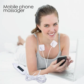 Nešiojamų Mini Impulso Body Massager EMS Raumenų Stimuliatorius Mobiliųjų Telefonų Kontrolės, Elektros Dešimtis Masažo Terapija Skausmo Carry-on