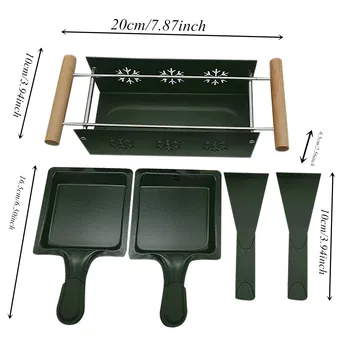 Nešiojamų Non-Stick Metalo Raclette Sūrio Orkaitės Grotelės Plokštė Rotaster Kepimo skardos Viryklė Nustatyti Namų Virtuvėje Kepimo Įrankis vaikai Iškylą