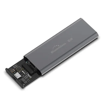 Nešiojamų PCIe SSD M. 2 NVMe Byla C Tipo 3.1 Atveju 2.5' Aliuminio Išorės Saugojimo Talpyklos USB Kietąjį Diską Caddy Kietojo Atveju