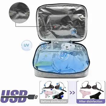 Nešiojamų UV kaukė mobiliojo telefono sterilizavimo dėžutė, micro USB UV sterilizavimo maišelis veido kaukė, akiniai, papuošalai, apatinis trikotažas