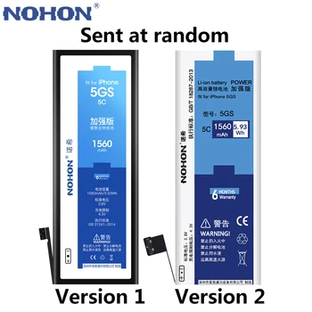 NOHON Originalią Bateriją, Skirta iPhone 5S 6S 7 8 SE Bateria Už iPhone5S iPhone6S Pakeitimo Realias galimybes Telefono Batarya Nemokamai Įrankiai