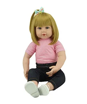 NPK Lėlės Reborn 47/60cm Minkštos Silikono Reborn Baby Lėlės Vinilo Žaislai Didelis Lėlės Mergaitėms Kūdikių Lėlės Su Šviesūs plaukai
