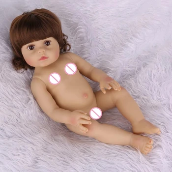 NPKDOLL Reborn Baby 18 colių Full Vinilo Tikroviška Bebe žaislai vaikams, vaikų Netikras Kūdikis Švietimo Vonia Vaikai Partneris Babe Boneca