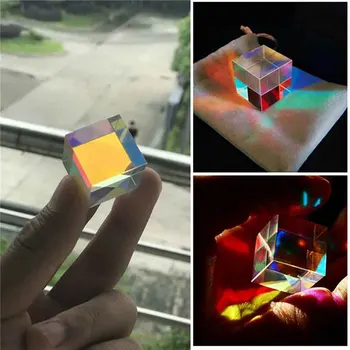 Optinis Stiklas X-cube Dichroic Kubo, Prizmės RGB Combiner Splitter Švietimo Priemonė, Kubas