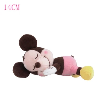 Originali Disney Mickey Mouse Minnie Ančiukas Donaldas, Daisy Miega Gulint Pliušinis Lėlės Keychain Pakabukas Žaislas Mergina