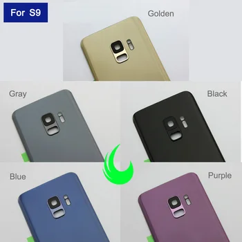 Originalus Galinis Stiklas, Korpusas Case For Samsung Galaxy S9 G960F / S9 Plus G965F Atgal Baterijos Dangtelis Durys 