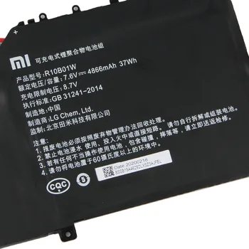 Originalus Laptopo Baterijos R10B01W Už Xiaomi Mi Oro 12.5 colių Nešiojamas 161201-01 161201-AA Autentiški Bateriją 3620mAh