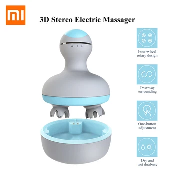 Originalus Xiaomi Mijia MINI Galva Massager 3D Stereo Masažas Drėgno Ir Sauso 6 Rūšių Masažas Rankinio Masažo Priemonė Smart Home 2
