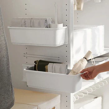 Pagal Kriaukle stalčiuko Stumti ir Traukti, Sandėliavimo Dėžės, Plastikiniai Virtuvės Organizatorius Spintoje Rack Apdailos Konteinerių Namų Accessrioes