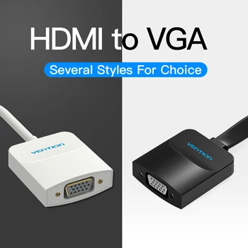 Paj HDMI į VGA adapteris Skaitmeninio į Analoginį Vaizdo Garso Keitiklis Kabelis, 1080p Xbox 360 PS3, PS4 PC Nešiojamas TV Box Projektorius