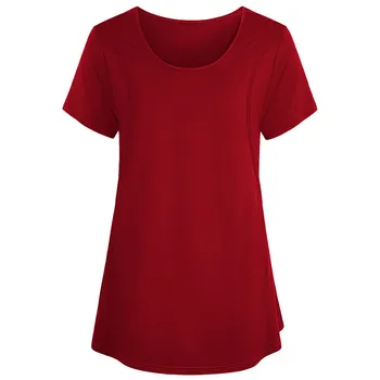 Palaidinės Šėrimo Medvilnės Motinystės Marškinėliai Nėštumo Viršūnes Moterų trumpomis Rankovėmis Dryžuotas Slaugos Viršūnės T-shirt Krūtimi Viršų