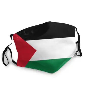Palestinos Vėliava Ne Vienkartiniai Spausdinti Burnos, Veido Kaukė Anti Šalto Vėjo Įrodymas Lankelį, apsauginis Dangtis Respiratorius Suaugusiems