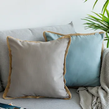 Paprasta vientisos spalvos pagalvėlė padengti didelių kvadratinių kanapių apdaila užvalkalas dekoratyvinis juosmens pagalvės užvalkalą 45X45/60X60/70X70CM 15458