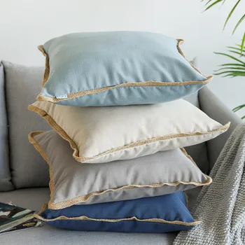 Paprasta vientisos spalvos pagalvėlė padengti didelių kvadratinių kanapių apdaila užvalkalas dekoratyvinis juosmens pagalvės užvalkalą 45X45/60X60/70X70CM