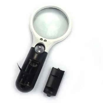 Papuošalų Remontas Įrankis Nešiojamą 3X 45X Apšviestas Didinamojo stiklo, Mikroskopu Didinamojo Stiklo, Pagalba Skaitymas Senjorams Loupe Su 3 LED
