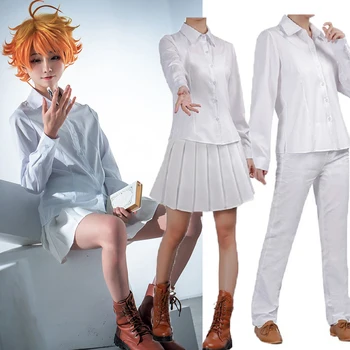 Pažadėjo Neverland Cosplay Kostiumų Anime Yakusoku no Neverland Emma Norman Ray Cosplay Kostiumas Moterims, Vyrams, mokyklines Uniformas