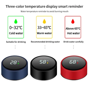 Pažangi Nerūdijančio Plieno Termosas Temperatūros Ekranas Smart Vandens Butelis Vakuuminės Kolbos Thermoses Kavos Puodelį, Kalėdų Dovanos