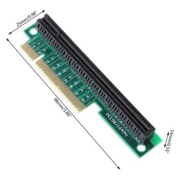 PCI-E 8X į 16X Stovo Adapteris PCI-Express x8, kad x16 90 Laipsnių stačiu kampu Kortelės Konverteris 1U/2U Priedai