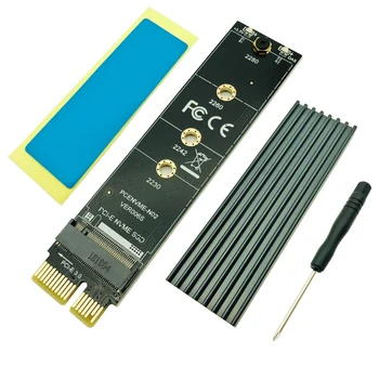 PCI-E PCI Express 3.0 X1 M. 2 M KLAVIŠĄ Sąsaja NVMe PCIE SSD M. 2 Riser Card Adapteris Heatsink SSD 2230 2242 2260 2280 Visu Greičiu
