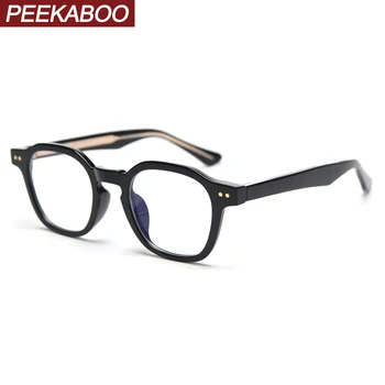 Peekaboo aikštė akiniai moterų tr90 korėjos stiliaus pilka skaidrūs akiniai, rėmeliai vyrų aukštos kokybės, skaidraus lęšio acetatas oranžinė 27204