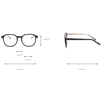 Peekaboo skaidrūs dideli akiniai moterims, optinė, juoda pilka retro aikštė akiniai vyrams tr90 rėmelis korėjos stiliaus aišku objektyvas 48570