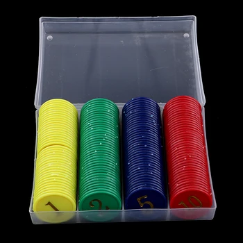 Plastikinių Monetų Žetonų Vertė (1, 2, 5, 10) Pokerio Mahjong Poilsio Žaidimas