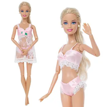 Plastikų Lovoje Miega Žaislas / Pižama Suknelė Miegamojo Baldai, Aksesuarai, Barbie Lėlės 11.5