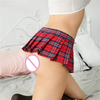 Pledas sijonas 2020 m Sexy studentų 18 cm Sėdmenų Mygtuką 3 failus, reguliuojami klostuotas sijonas mini sijonai moterų jupe femme faldas korėjos