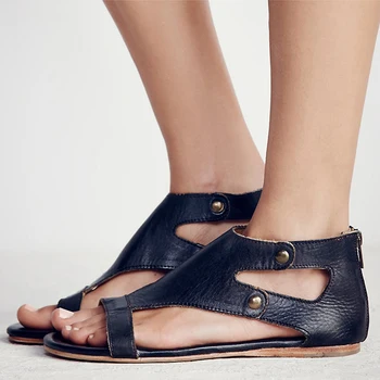 Plus Size 34-43 Butai Sandalai Atsitiktinis Moterų Sandalai Vasarą Batai Paplūdimio Mados Gladiatorių Sandalai, Batai Moteris Romos Stilius Sandalias