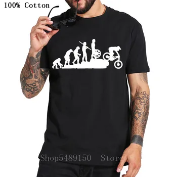 Populiarus MTB Evoliucija Kalnų Juoda Marškinėlius Dviračių Vyrų Vasaros trumpomis Rankovėmis T-Shirt Dviračiu Dėvėti Aukštos Kokybės Dviratininkas Drabužius Tees