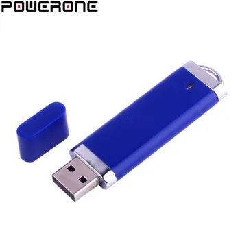 POWERONE plastiko lengvesnės formos usb flash drive mini pendrive 4GB 8GB 16GB 32GB 64GB atminties kortelė, USB 2.0 nykščio pen ratai