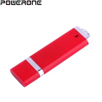 POWERONE plastiko lengvesnės formos usb flash drive mini pendrive 4GB 8GB 16GB 32GB 64GB atminties kortelė, USB 2.0 nykščio pen ratai