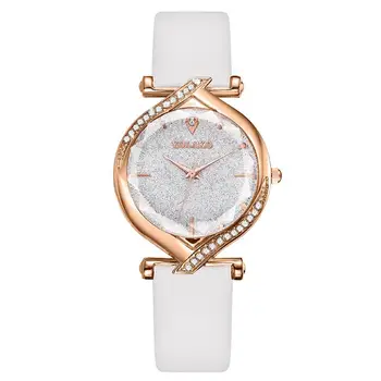 Prabanga Kalnų Krištolas Moterų Laikrodžiai 2020 Elegantiškas Savybes Ponios Kvarciniai Laikrodžiai Pu Odos, Klasikinis Moteris Laikrodis Zegarki Damskie