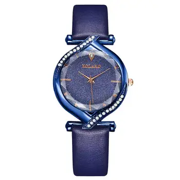 Prabanga Kalnų Krištolas Moterų Laikrodžiai 2020 Elegantiškas Savybes Ponios Kvarciniai Laikrodžiai Pu Odos, Klasikinis Moteris Laikrodis Zegarki Damskie