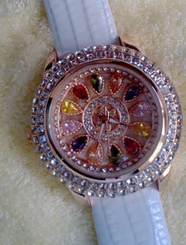 Prabangus, Elegantiškas Moterų Laikrodžiai Mados Lady natūralios Odos Diamond Lentelė Suknelė Žiūrėti Ponia Laikrodis kalnų krištolas laikrodžiai Laikrodis 76