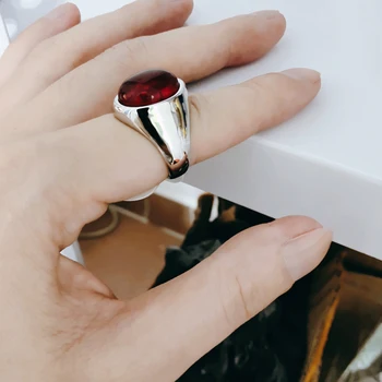 Prabangus Raudonas Akmuo Turas Švelnus Aukštos Kokybės Žiedai, Moterų ir Vyrų Mados Aukso Žiedai, Vestuvių, Sužadėtuvių Kristalų Papuošalai, žiedai