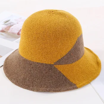 Pragmapism 2020 Naujas žiemos šiltos, megztos kepurės ponios korėjos spalvų mados vilnos žvejys skrybėlės kibiro kepurę moterims skrybėlę SL-7