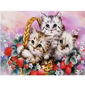 Prekybos Cute Kačių 5diy Visą Deimantai Tapybos Kryželiu Klijuoti ant Kristalai Namų Dekoratyvinis Dažymas tarpvalstybinių Karšto Pardavimo