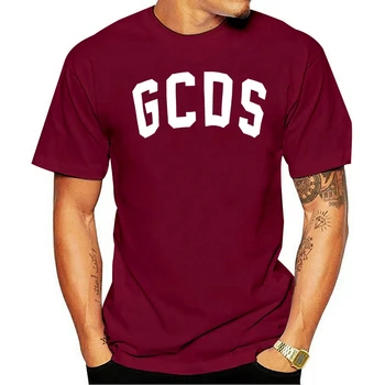 Prekės ženklo Logotipą GCDS Švyti T-shirt Mens Trumpas Rankovės vatos Pagaliukai Black Vyrų, Moterų Animacinių filmų Atsitiktinis O-kaklo
