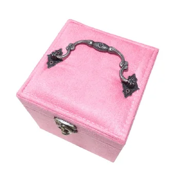 Princesė stilius aksomo papuošalų dėžutė High-end jeweley karstas Trijų pakopų žiedas talpinimo Mažų dovanų dėžutėje moteris