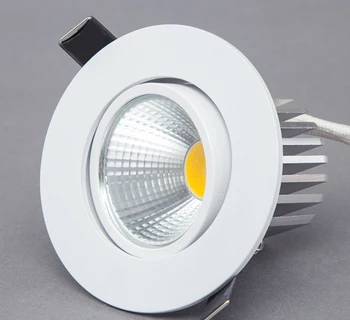 Pritemdomi COB LED Downlight AC110V 220V 5W/7W/9W Įleidžiamas LED Spot Light lumination Patalpų Apdailos Lubų Lempa