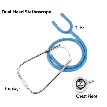 Profesinės Dual Galvos Stetoskopas Gydytojas, Slaugytoja Kardiologijos Stetoskopas Medicinos Prietaisas, Studentų Profesinio Mokymo Medicinos Įranga