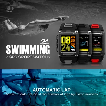 Profesionalūs Plaukimo Žiūrėti S929 IP68 Vandeniui Touch GPS Kompasas, Lauko Spalvinga Smart Apyrankę, Juostą Žiūrėti Širdies ritmo Monitorius